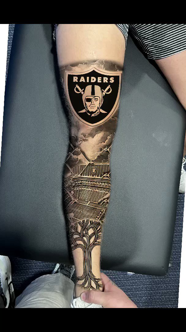 Raiders Report Mitchell Renz on X: "The Raiders Tattoo I'll be getting  today live on the Raiders Report! Tune in: https://t.co/FPim1XtBXR 📺  #RaiderNation https://t.co/FHkiT2z5Hp" / X