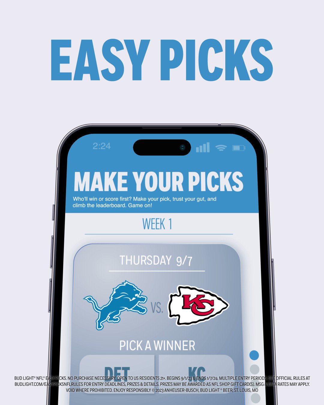 Bud Light on X: You know what to do. Play Easy Picks and win prizes / X