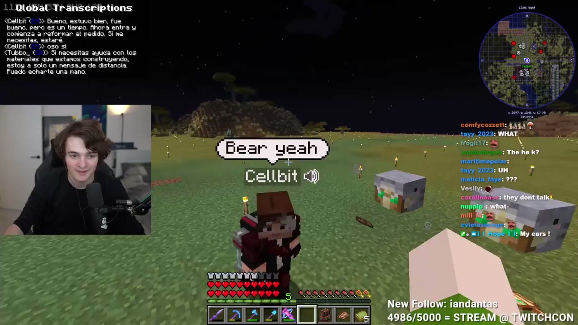 Tubbo in a minecraft world