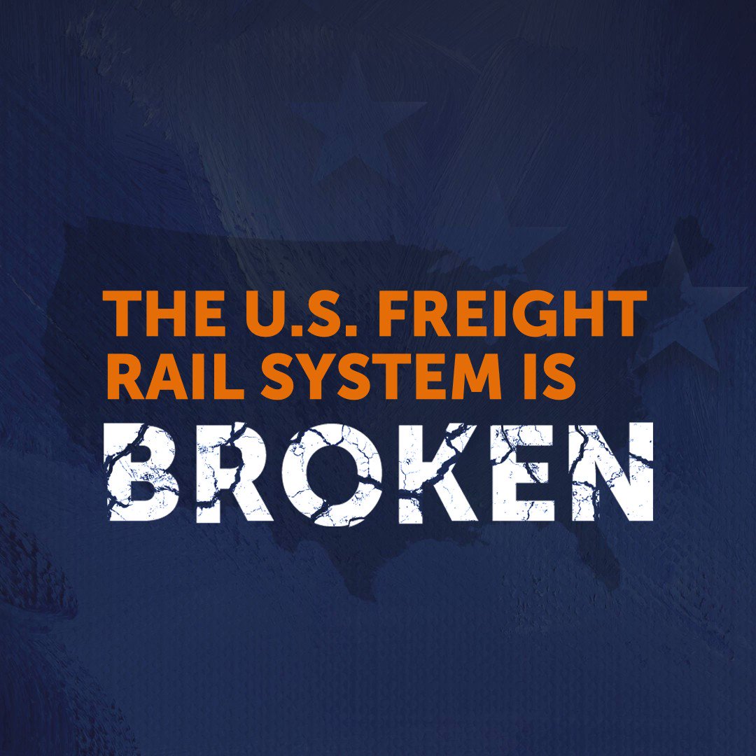 Image for the Tweet beginning: The U.S. #freightrail system is