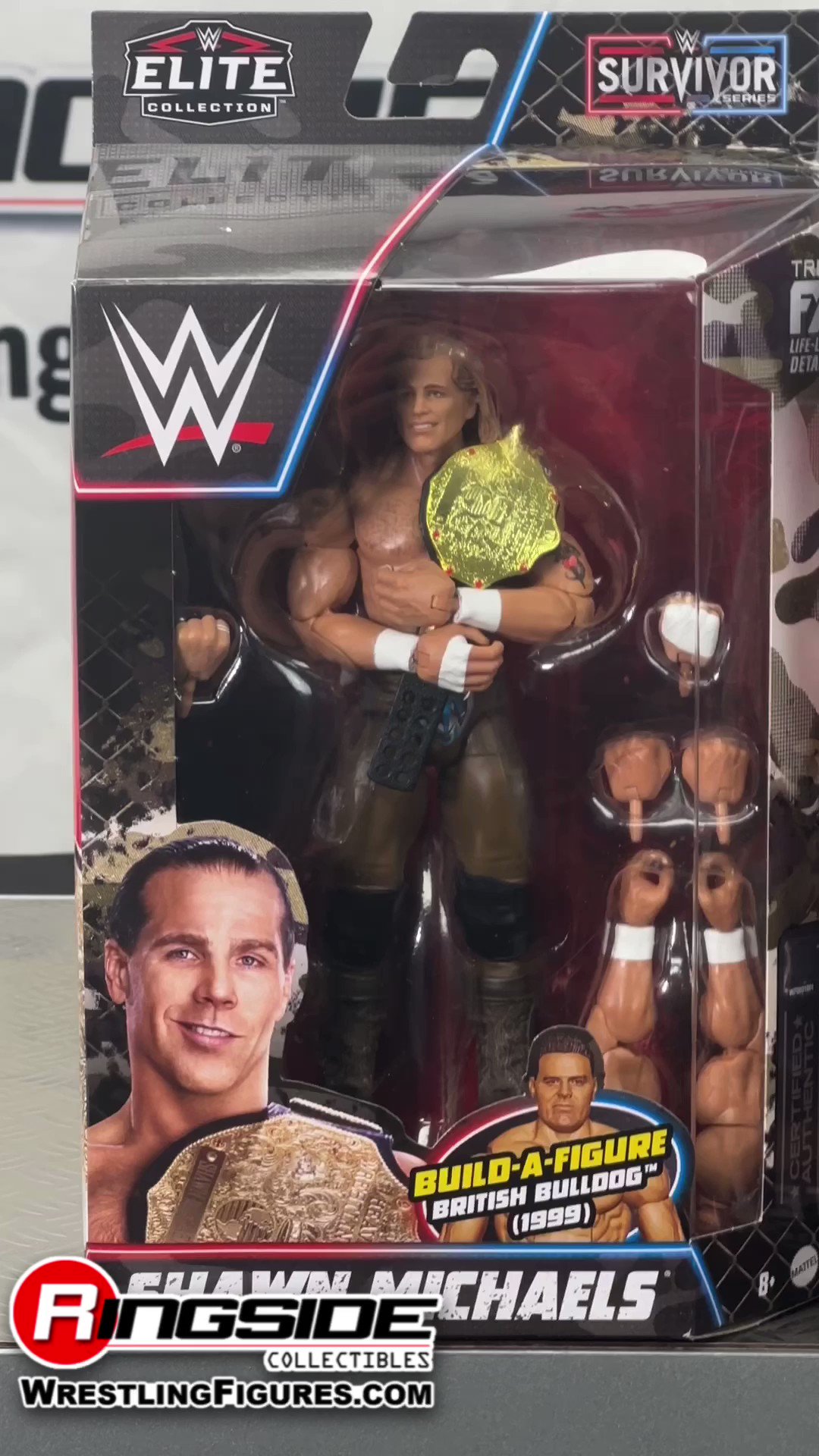 WWE Elite Survivor Series 2023 - Complete Set of 4 WWE Toy Wrestling Action Figure by Mattel! This set includes: Shawn Michaels, Charlotte Flair, Jerry Lawler & Kevin Owens!