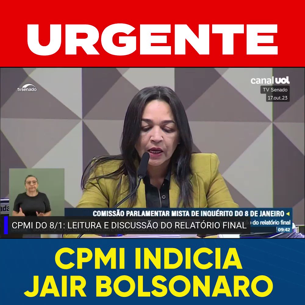 AO VIVO*: Leitura do Relatório Final da CPMI do 8/1 