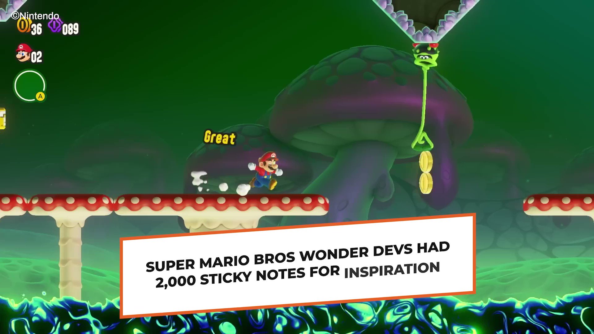 Super Mario Bros. Wonder devs had over 2,000 ideas for the game, including the addition of an enormous live-action Mario that didn't make the cut