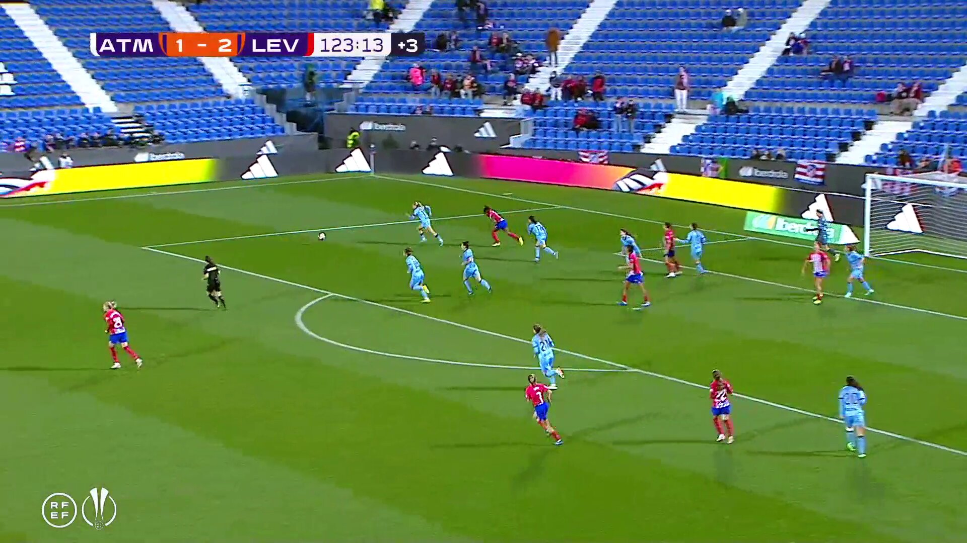 ⚽️ ¡¡𝗚𝗢𝗢𝗢𝗟 DEL LEVANTE!!Una contra de manual finaliza con el tercer gol del conjunto granota, vuelve a marcar Gabi Nunes.🆚 @AtletiFemenino - @LUDfemenino I 1-3 I 124'📺 @la2_tve #SupercopaFemenina @iberdrola