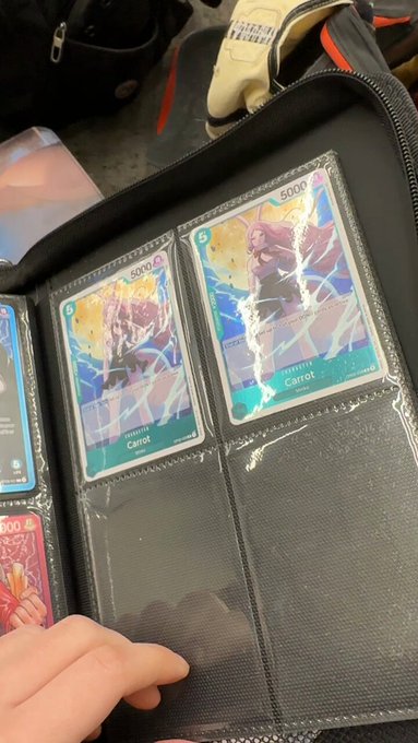 We are ready to do trades!  :D.  (The dragonite are also carrot.) #onepiece #onepiecetcg #carrot #losangeles