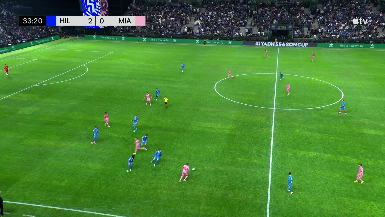 @LuisSuarez9 con el primero 🤩#AlHilalvsInterMiamiCF false 2-1