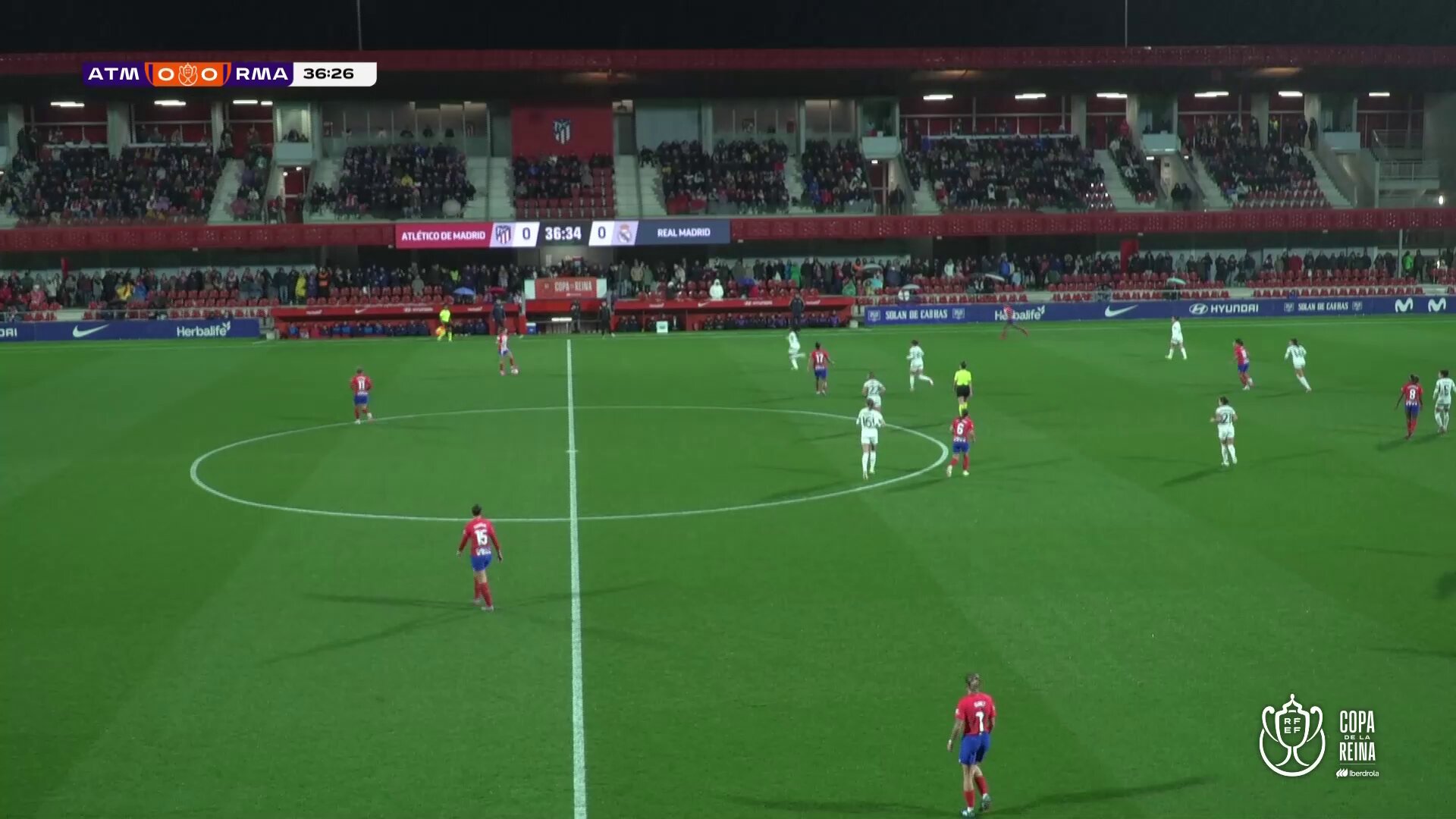 🥅 ¡¡𝗚𝗢𝗢𝗟 DEL ATLETI!!Se adelantan las locales gracias a un tanto de 𝐋𝐮𝐝𝐦𝐢𝐥𝐚.🆚 @AtletiFemenino - @realmadridfem I 1-0 I 37'📺 @teledeporte#CopaDeLaReina I #FutFemRFEF