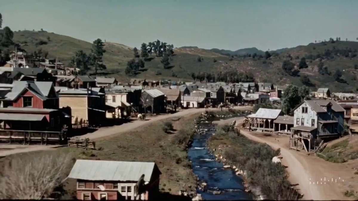 Historical footage of California during the gold rush.