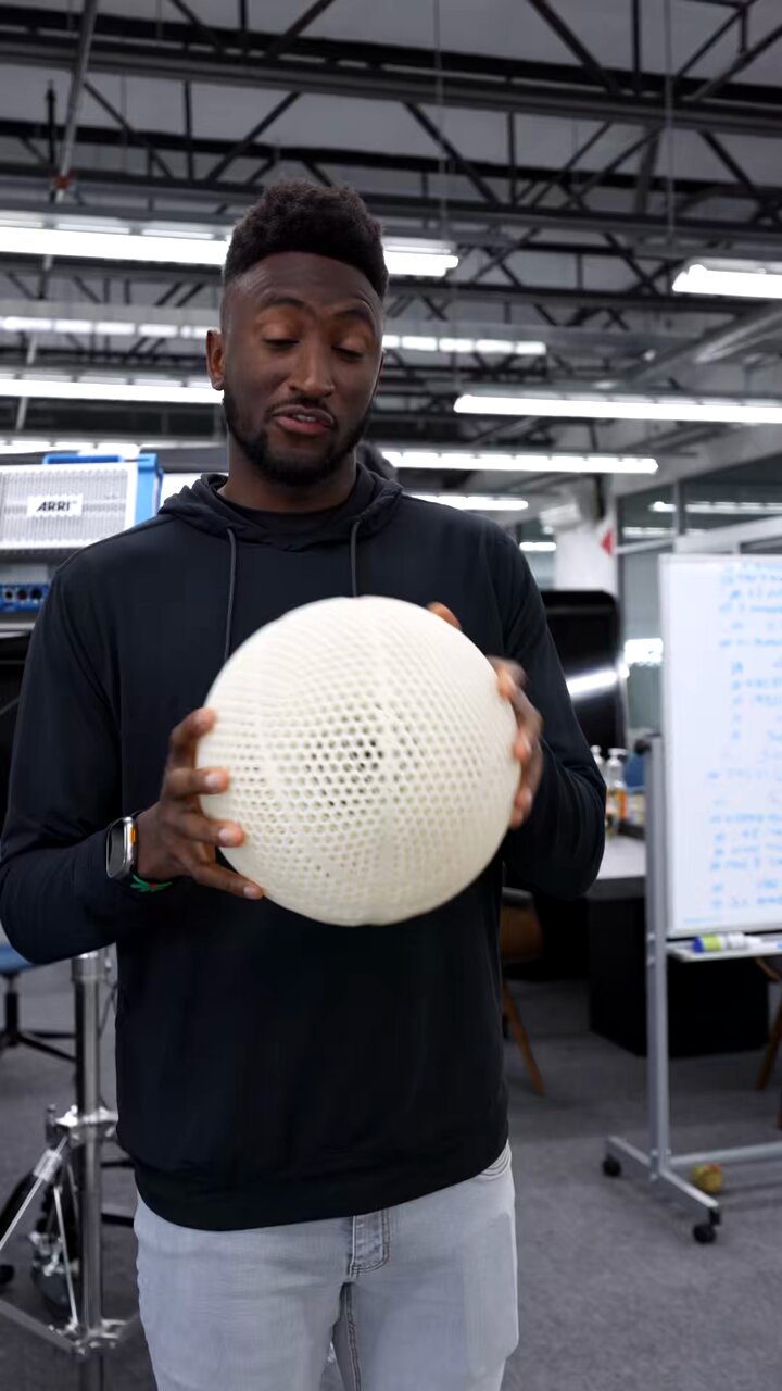 This Airless Basketball is 3D Printed by Marques Brownlee