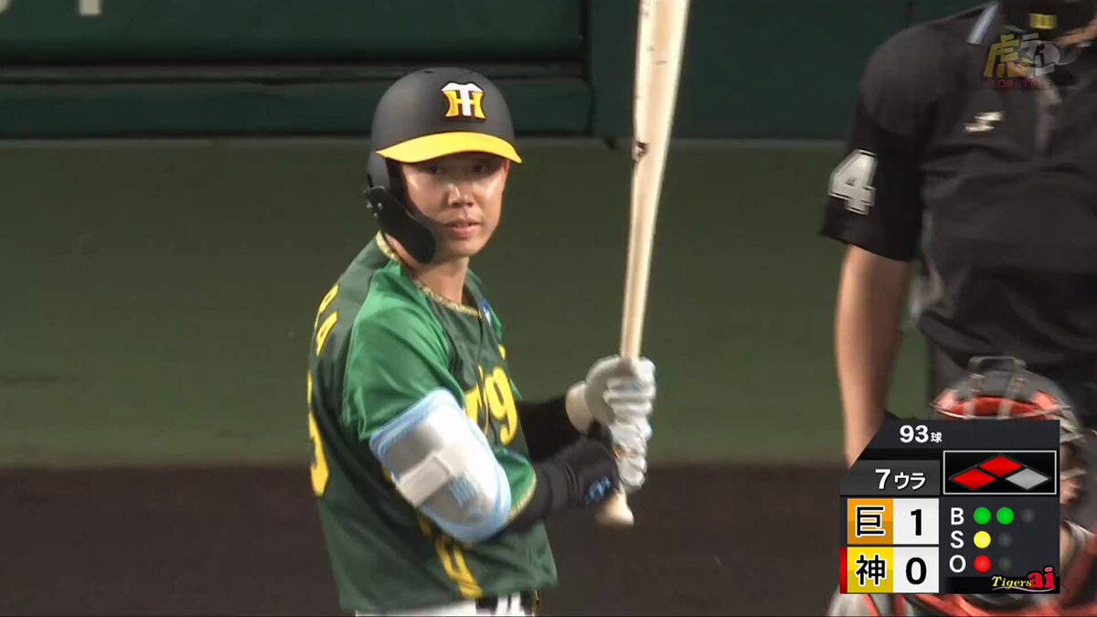 阪神タイガース 植田 L 阪神・植田 プロ初三塁打！10年目、足のスペシャリストが打で
