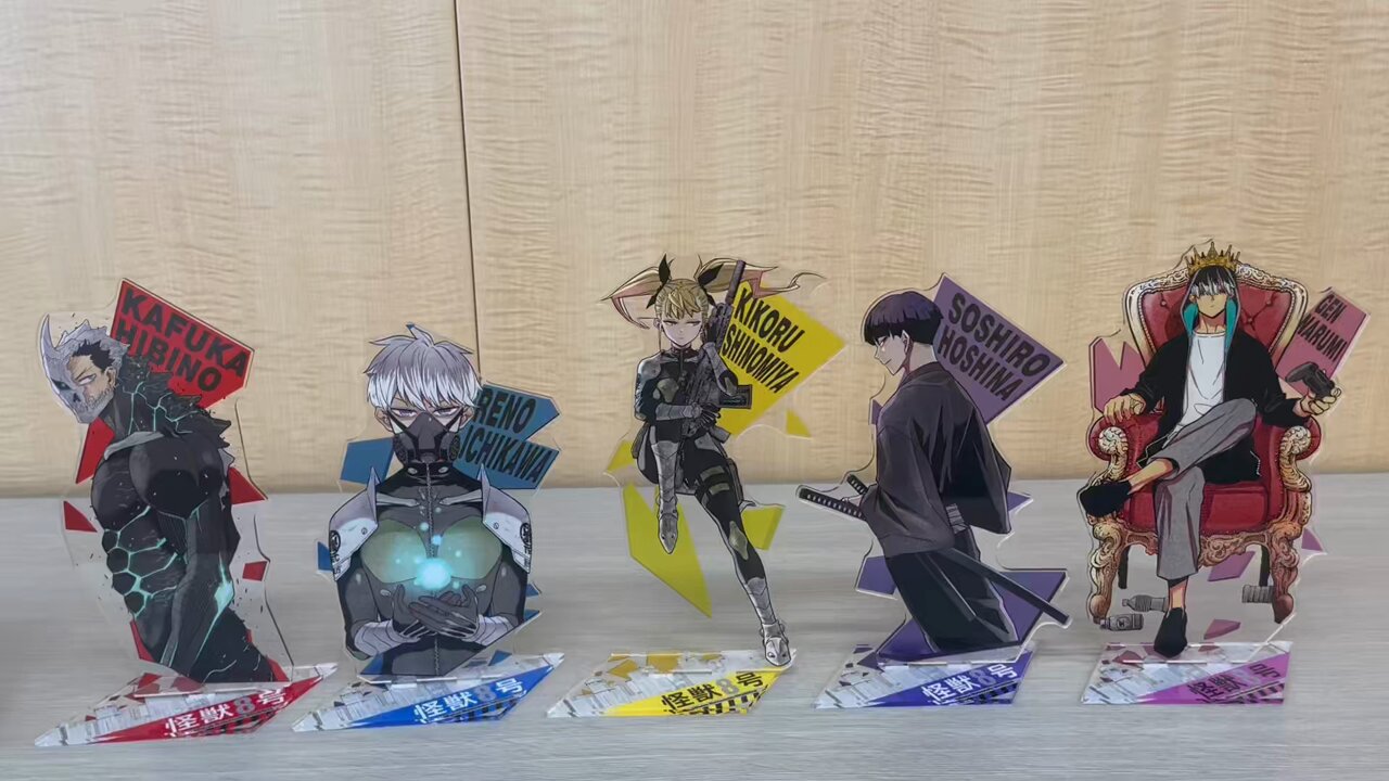 怪獣8号アクリルMEGAフィギュア5種セット未開封