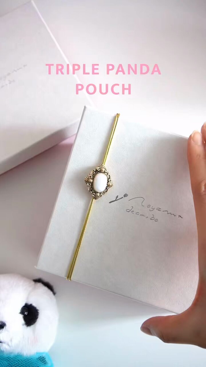 トリプルパンダ」や「ティーカップ親子パンダ」の刺繍ポーチを