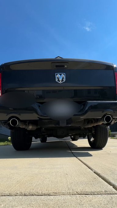“Better than it sounded before?” 
“Yep!!” ?
Old VS New exhaust/muffler on the 2017 ram. Debating on a