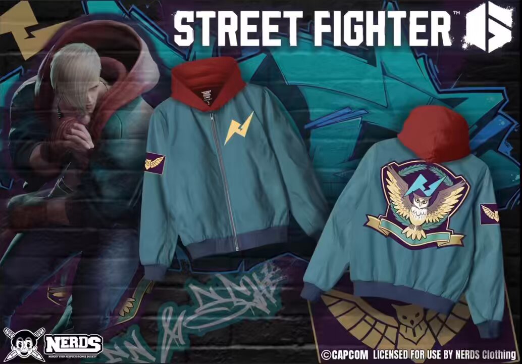 Nerds Street Fighter Nylon Bomber Jacket