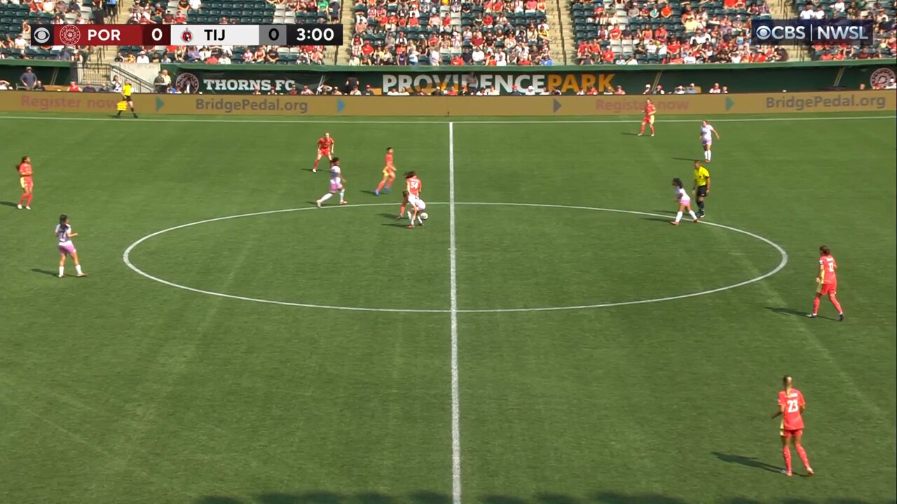 Chaos in the box and Christine Sinclair puts it away!