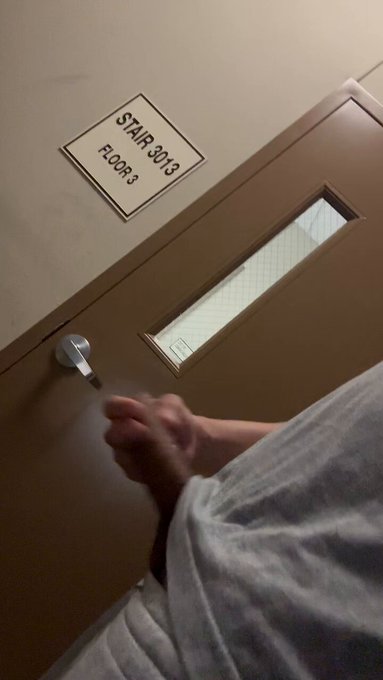 Something about jerking off in this stairwell, this time I shot it down to the 2nd floor stairs. 🫣 and
