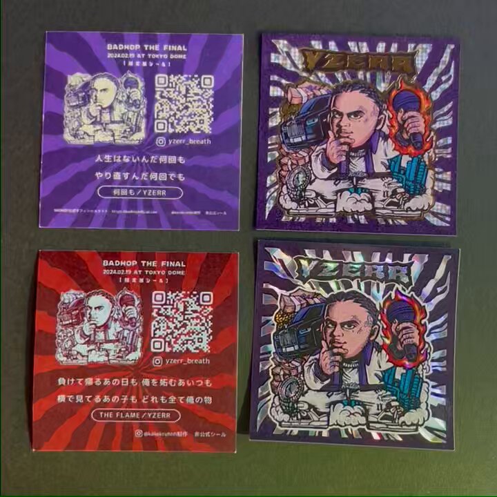 badhop 東京ドーム yzerr ステッカー ポストカード シール ポスター