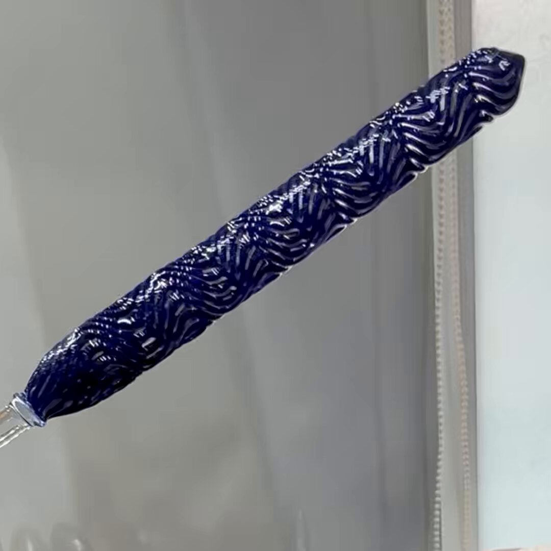 HASE硝子工房】流水ショート HASEニブ 青