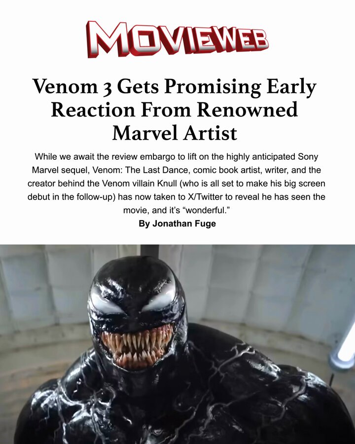 Venom: The Last Dance on X: &ldquo;This early reaction is mmm 