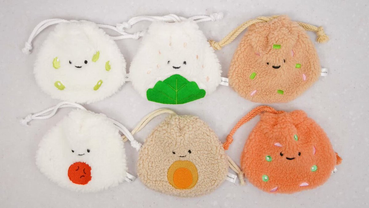 おむすびのもこもこ巾着　にっこりーノ　クオリア　ガチャ にっこりーノ おむすびのもこもこ巾着3 | Qualia