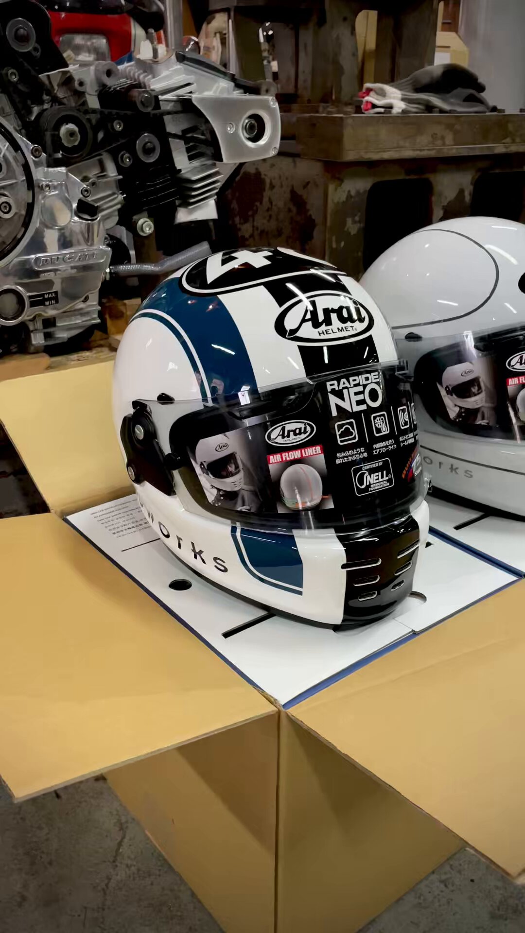 ゆ*い様 Arai ラパイドネオ　４６ＷＯＲＫＳレース　（訳あり品） アライヘルメット ラパイドネオ 46ワークス レース 【RAPIDE-NEO