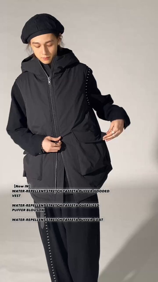 ジャケット・アウター S'yte Water Repellent Taffeta Big MA-1 WATER-REPELLENT STRETCH TAFFETA OVERSIZED PUFFER BLOUSON(M Black