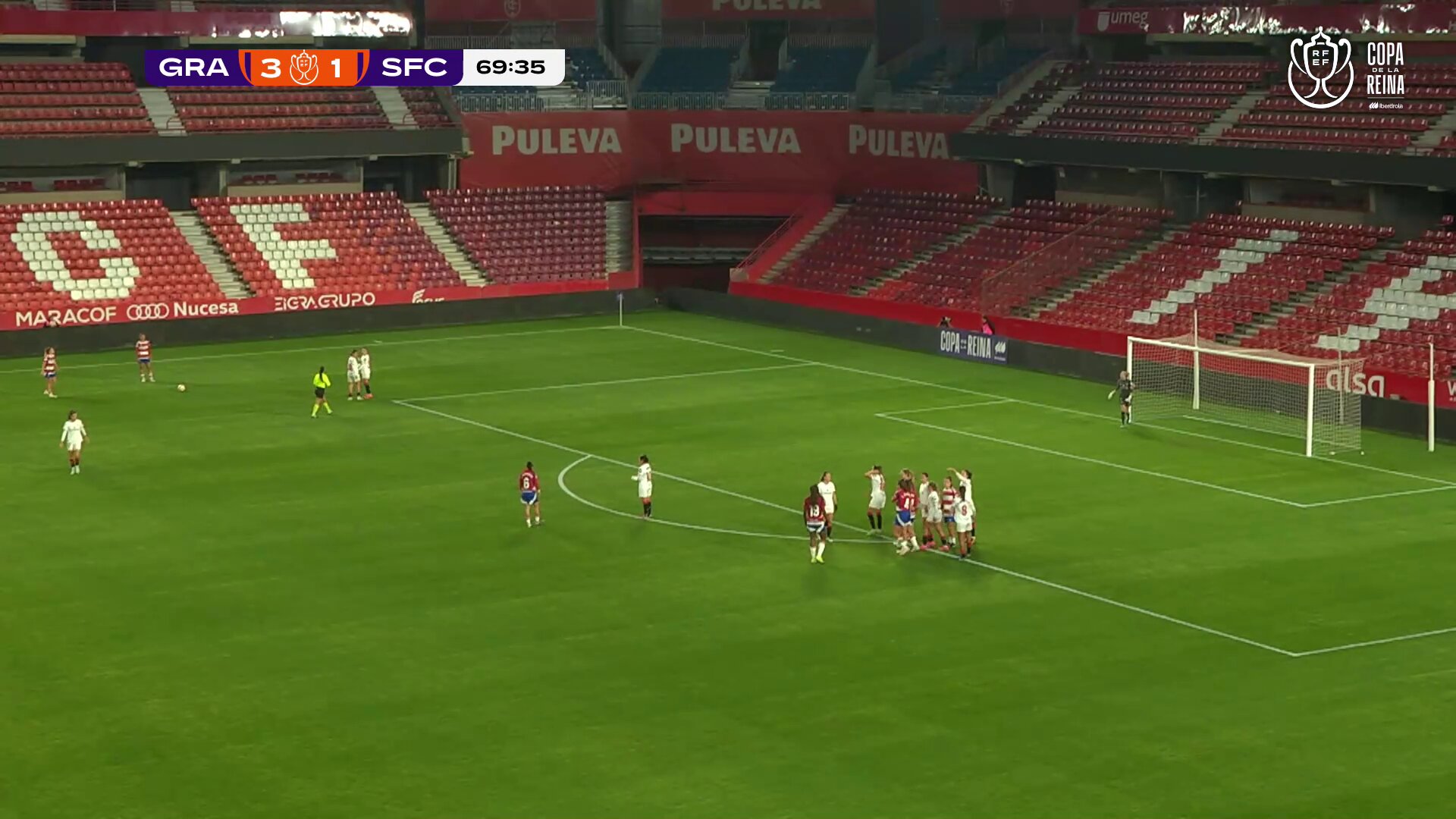 ⚽️ ¡Amplían distancias las locales! ¡Doblete de Laura Pérez en 5 minutos!🆚 @GranadaCF_Fem 4-1 @SevillaFC_Fem min. 70’ℹ️ 𝗠𝗶𝗻𝘂𝘁𝗼 𝗮 𝗺𝗶𝗻𝘂𝘁𝗼:  @iberdrola