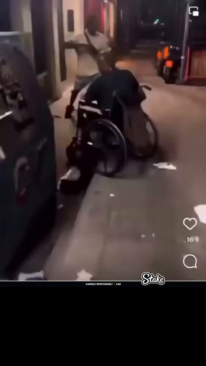 Ain’t no way bro loses to a guy on a wheelchair 