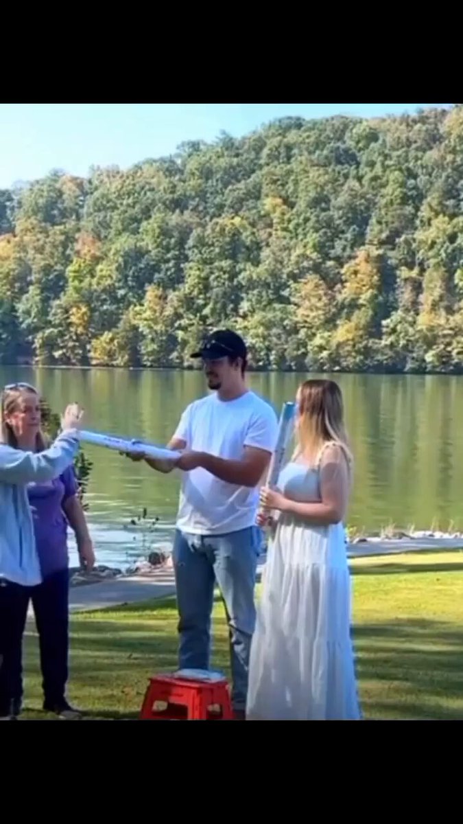 Father reveals baby's gender early. 