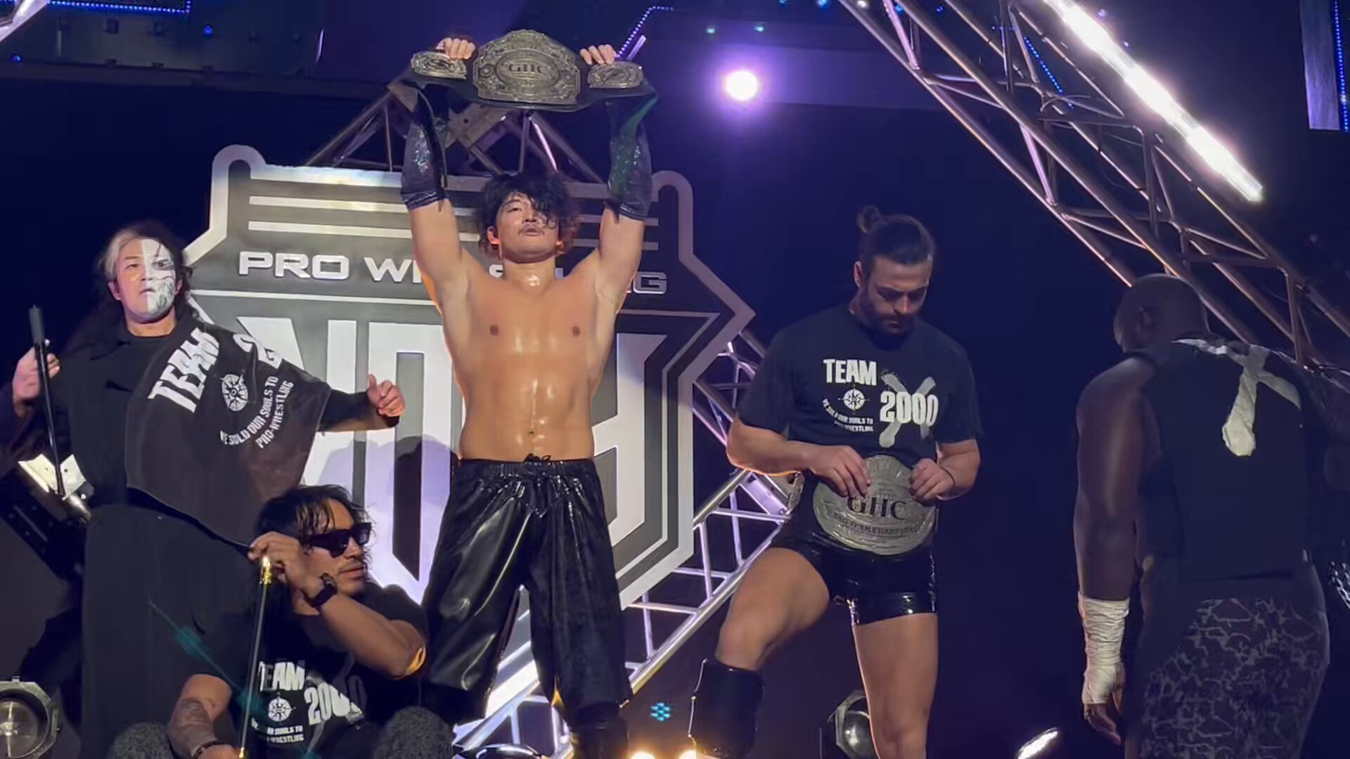 SHIGE　OZAWA タオル プロレスリングノア GHCチャンピオン GHCチャンピオンベルトフェイスタオル