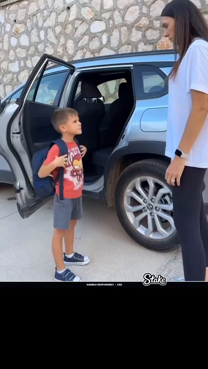 His mother could not convince his to go to school, but his older sister gently persuaded him 😂 
