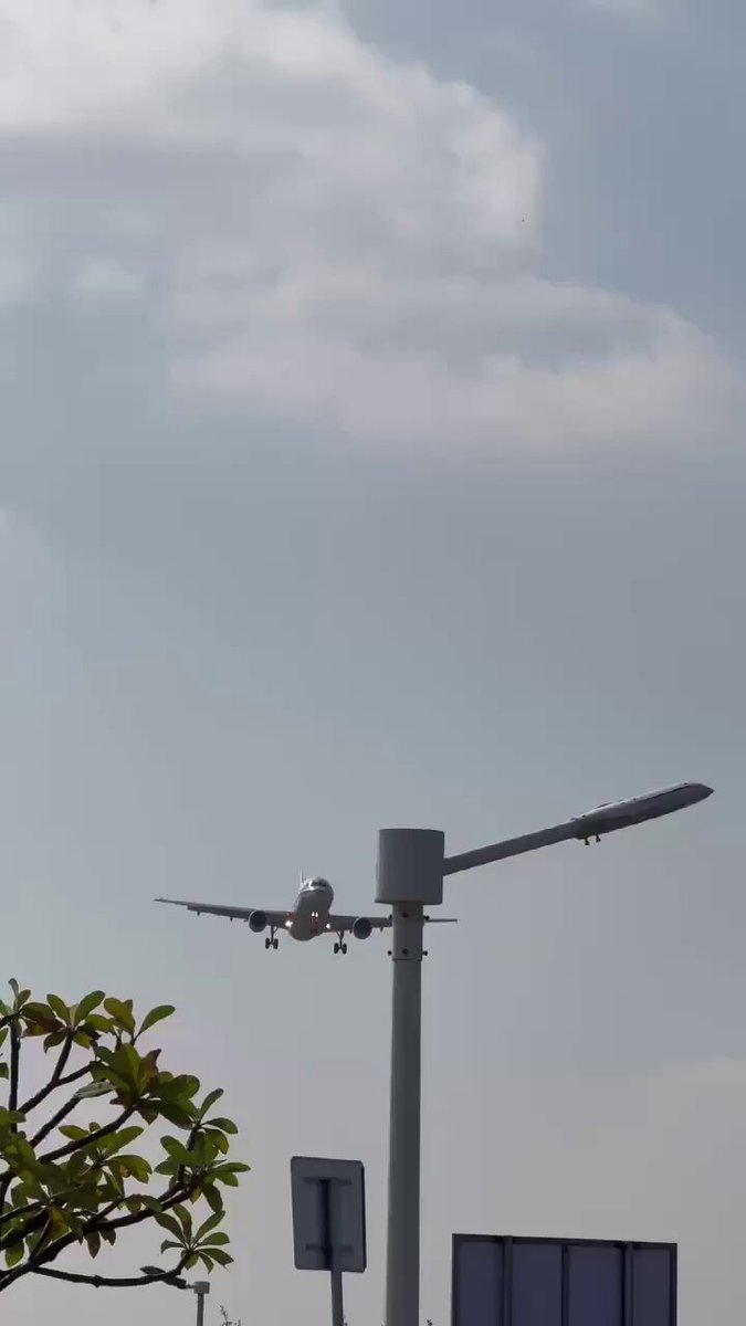 Airplane hits flock of birds during landing 😳 