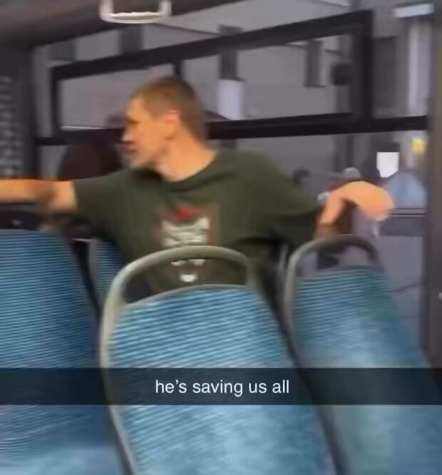 At least he’s checking his mirrors 
