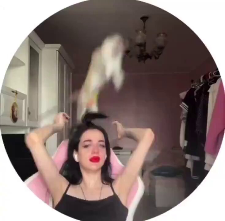 Imagine you're crying and an animal starts doing parkour on your head. 