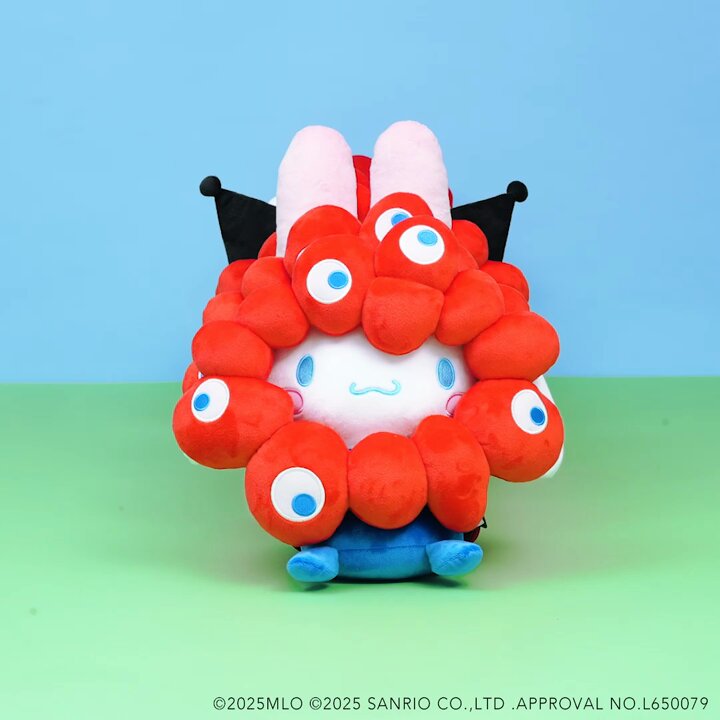 【コラボ】ミャクミャク　サンリオ　ぬいぐるみLサイズ ミャクミャク サンリオコラボぬいぐるみSサイズ(新品、未開封