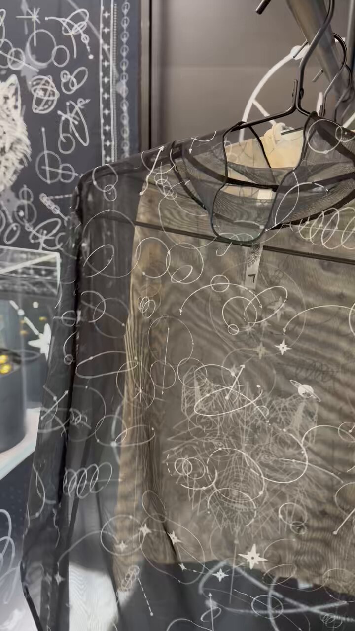 XGALX タトゥーメッシュトップ ブラック Lサイズ XG xgalx – XGALX OFFICIAL SHOP