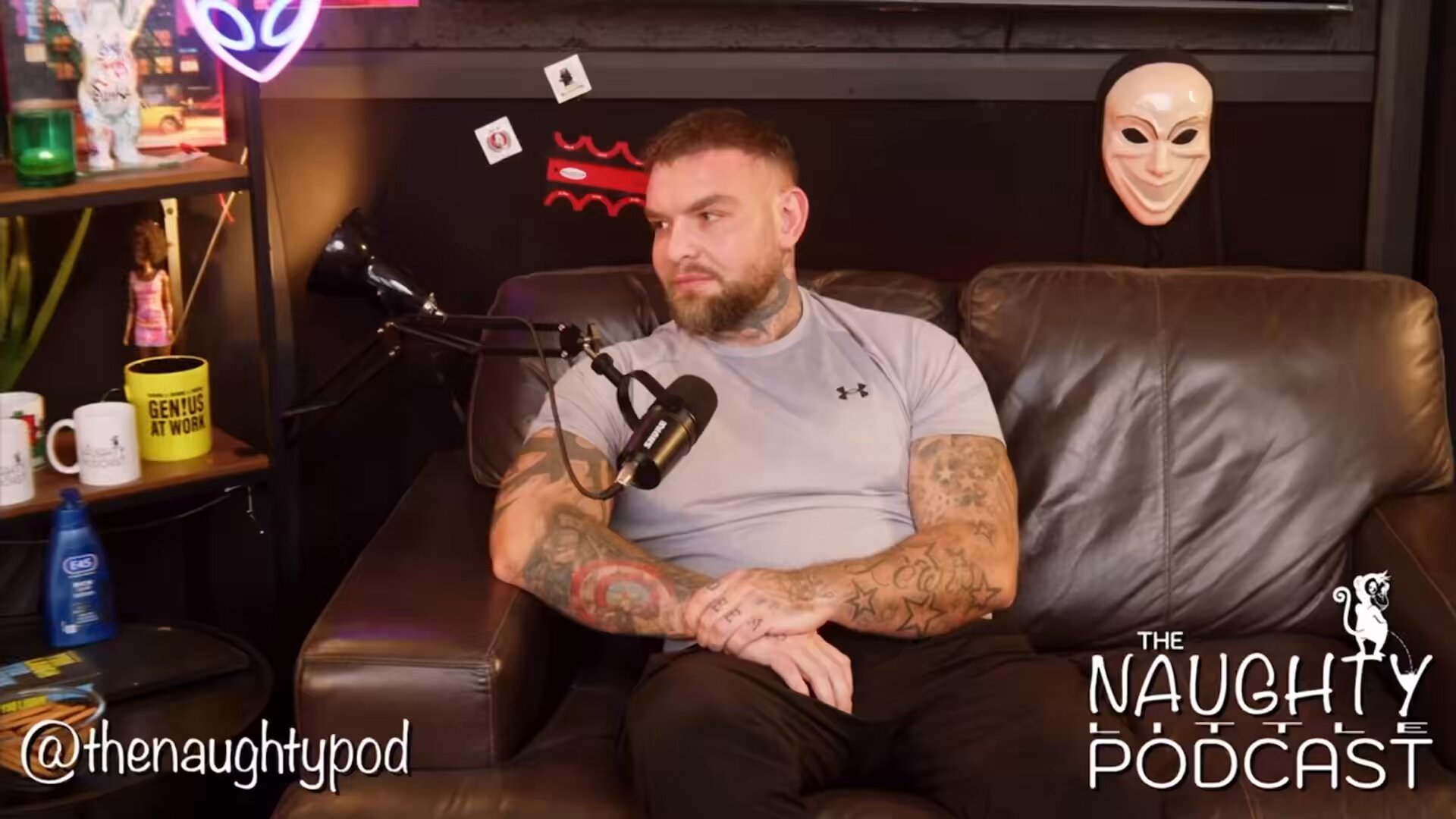 Andy Lee with firemen