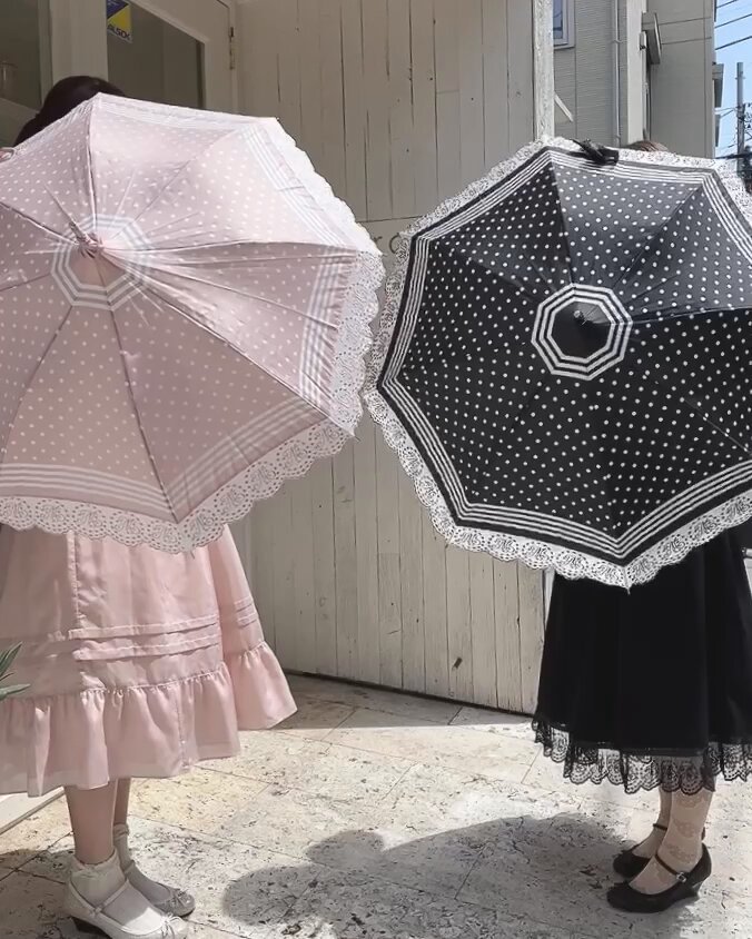 Melody BasKet ドットボーダーアンブレラ