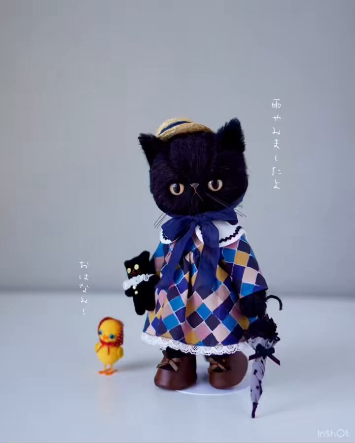 作家もの パリCOさんの猫のぬいぐるみ アートドール 新品