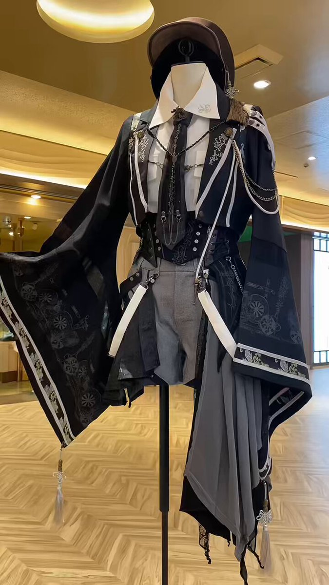 OZZON 和柄着物袖シュラグ（深緑）