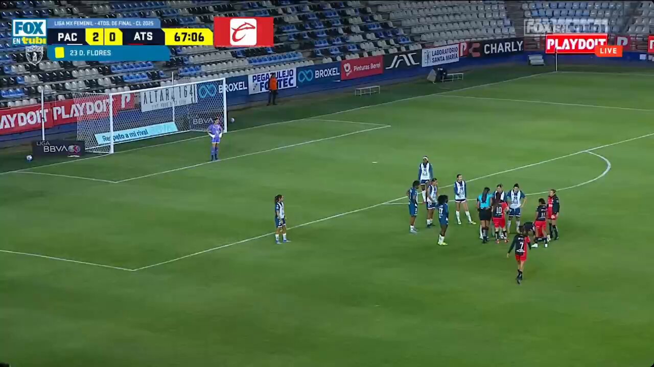 @AtlasFCFemenil Así le pegó María Paula Salas para recortar distancia en el marcador.