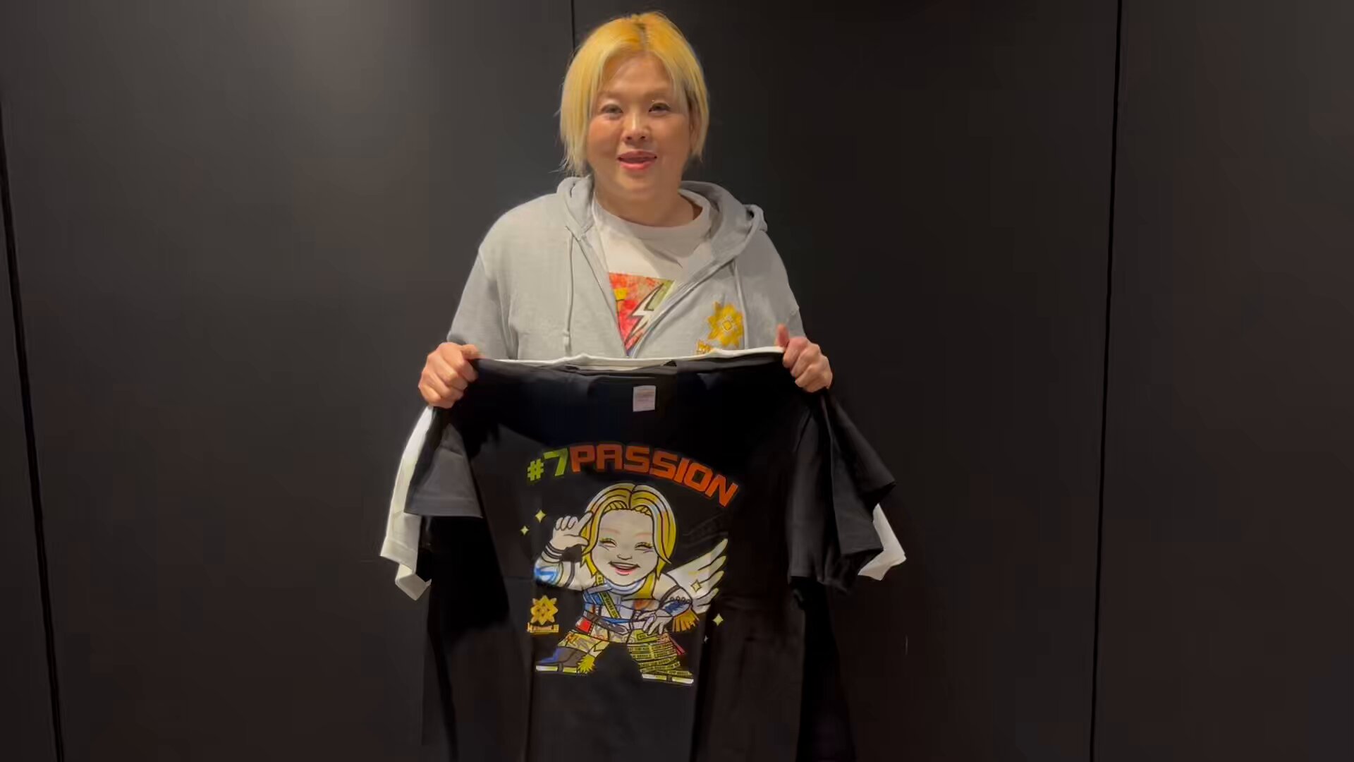 女子プロレス　マリーゴールド　Sシート　特典　高橋奈七永　Tシャツ PASSION (高橋奈七永) #7 マリーゴールド 背番号 Tシャツ | T