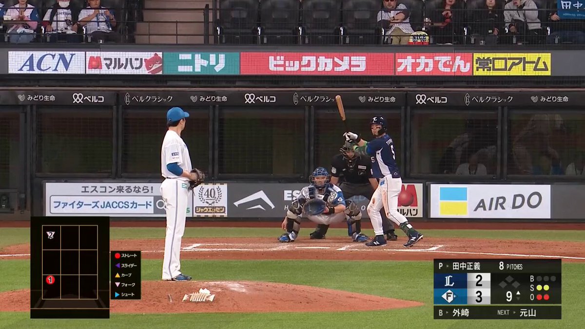 北海道日本ハム　キティコラボ　田中正義 北海道日本ハムファイターズ かわいいシリーズ キティ トレカ