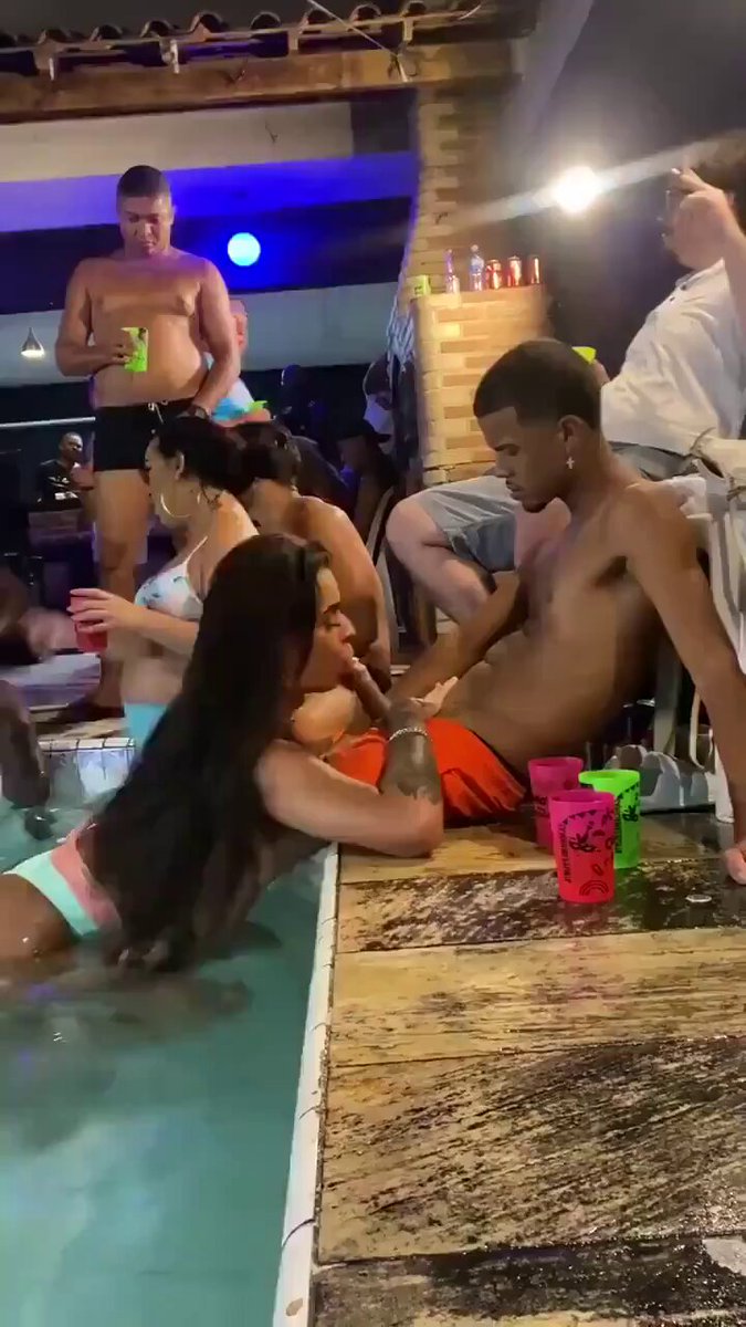 at a pool party is crazy