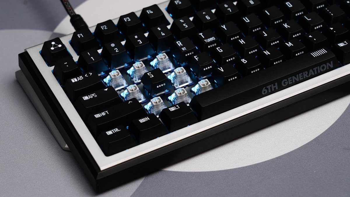 Amazon | Ecarke ブラック ホワイト 6キーゲーミングキーボード