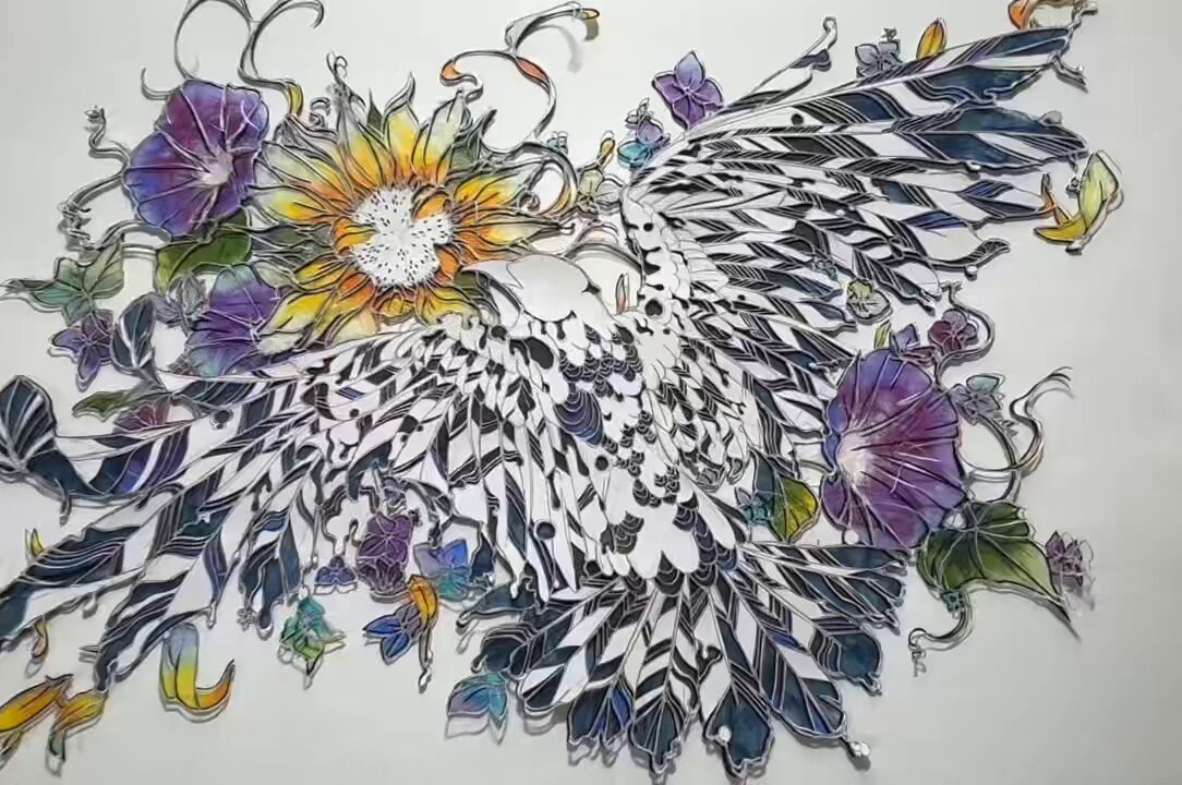 Haruna Takahama | ・ 阿弥陀寺天井画③ 「根元石楠花図」「若竹