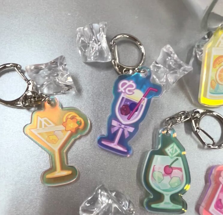 ブレマイ　カクテルキーホルダー　フレグランス　メッセージカード　恩田灯世　新名有 ブレマイ カクテルキーホルダー フレグランス メッセージカード
