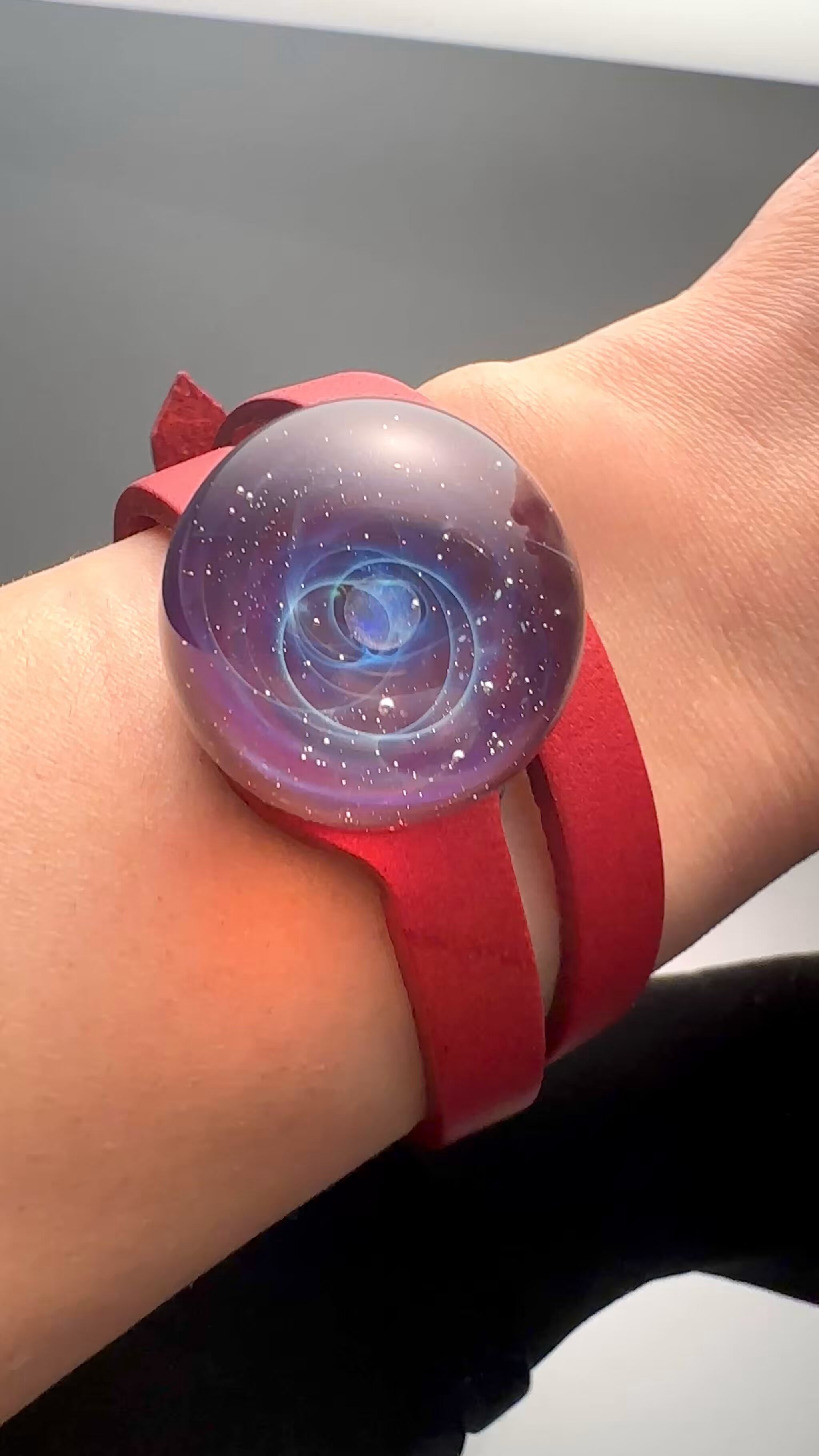 再値下げ!【抽選新品】宇宙ガラス +α 赤系ブラックオパール 正規
