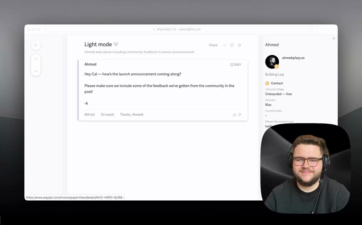 Thanks for all the support of the @lazyappHQ launch yesterday!
I wanted to share one way I’ve begun