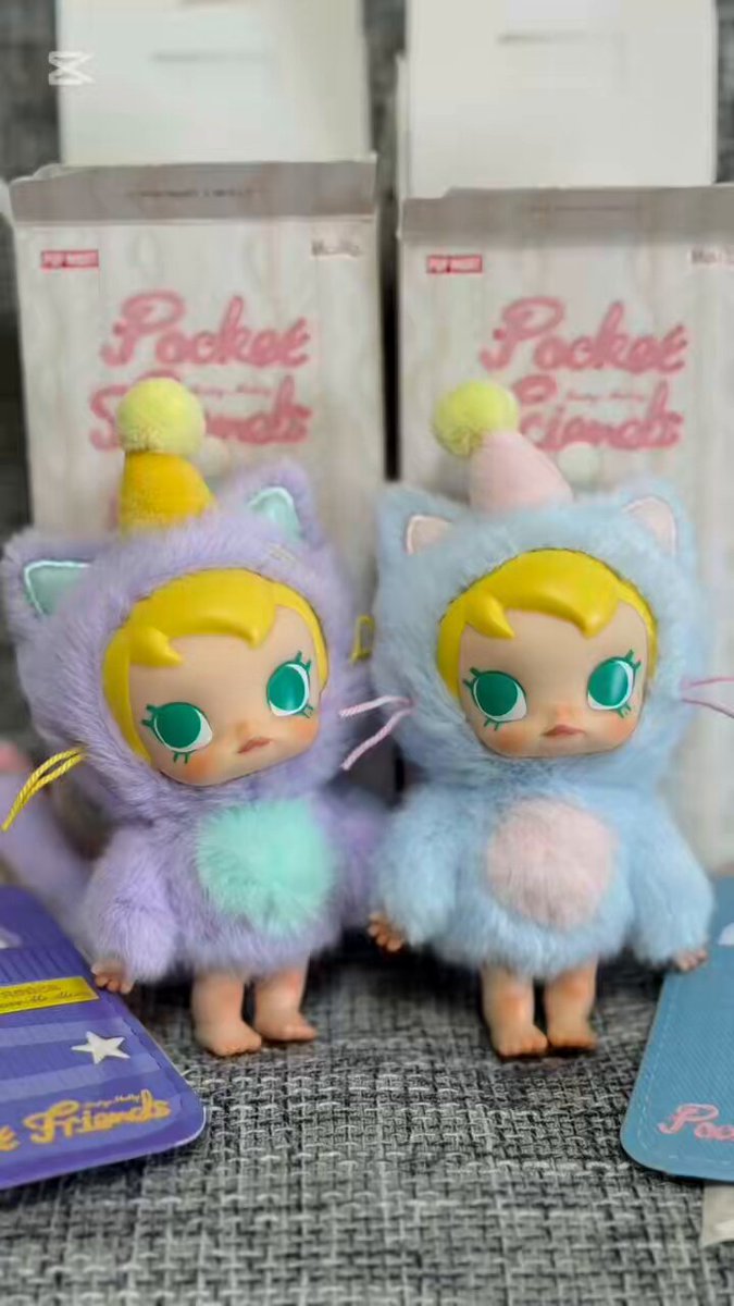 POPMART：BABY MOLLY ぬいぐるみペンダント ねこ ピンク
